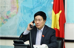 Phó Thủ tướng Phạm Bình Minh điện đàm với Ngoại trưởng Hoa Kỳ